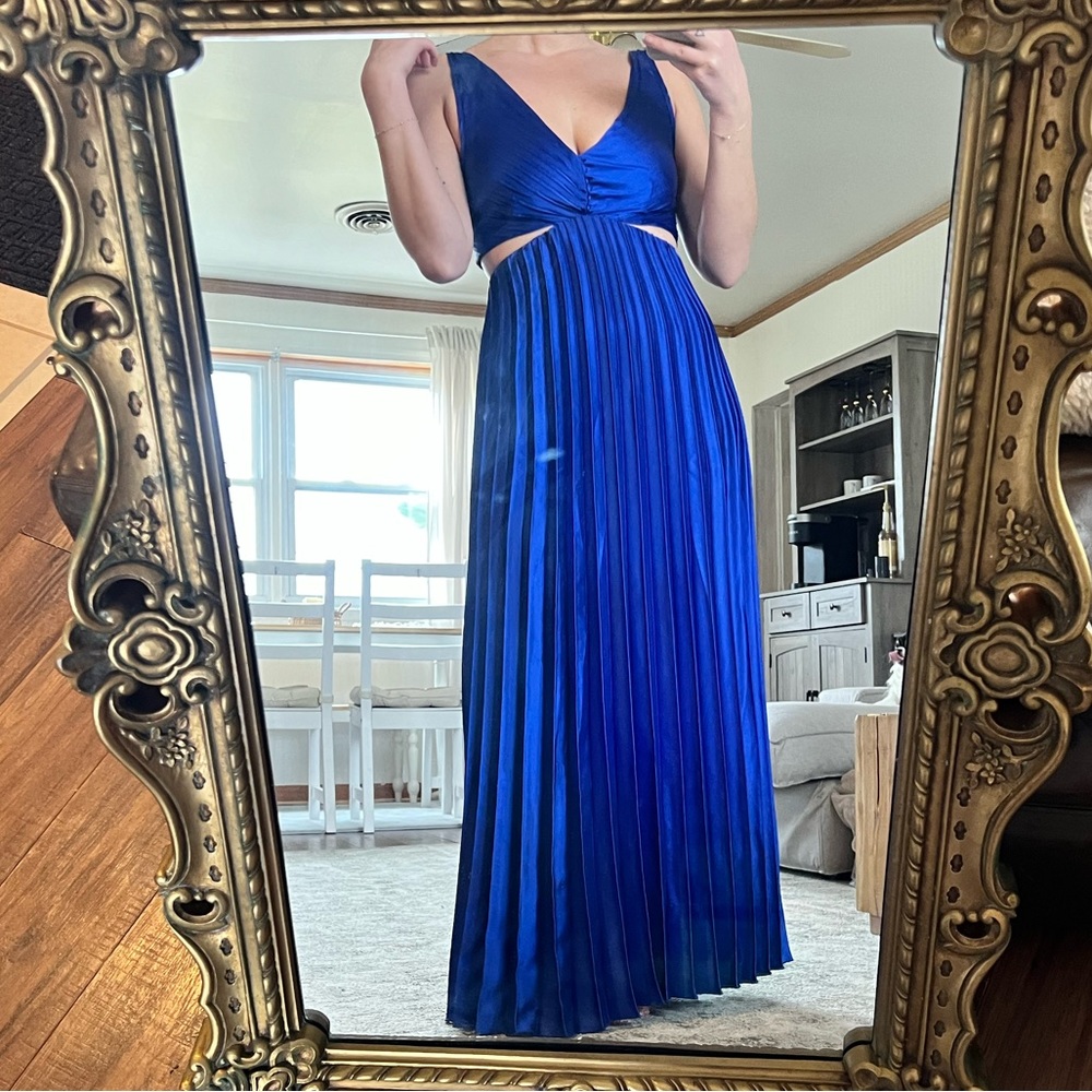Royal blue wedding guest dress